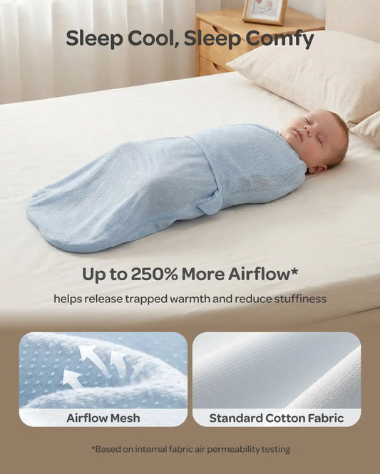 Momcozy Breathable Airflow Swaddle for 0-3M