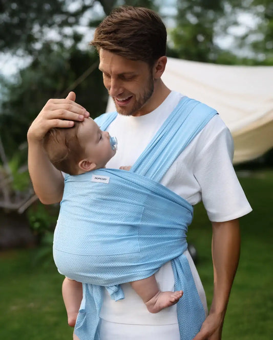 SnapLite Cooling Mesh Baby Wrap Carrier for Newborns - Blue