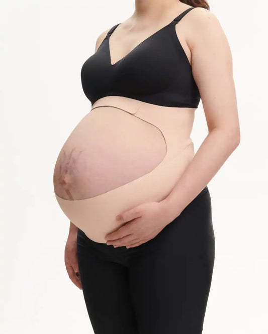 Pregnancy Comfort Bundle: Ergonest Belly Band and Ultra Soft Seamless Nursing Bra YN21