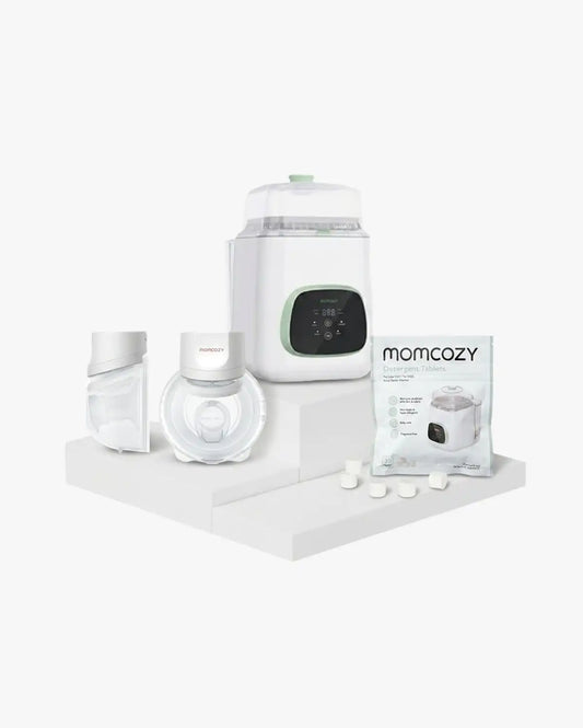 Pump & Clean Bundle: S12 Pro Quick Breast Pump and Bottle Washer and Washing Block