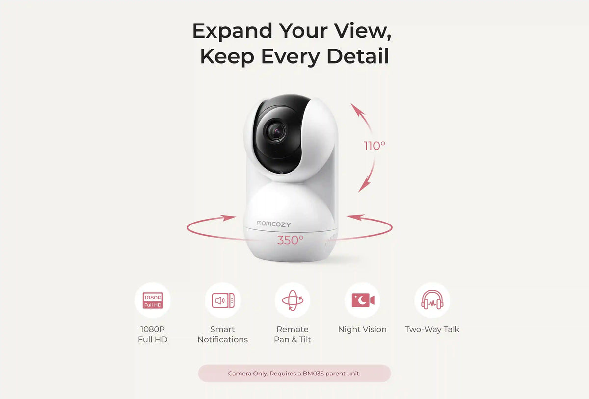 1080p Full HD Camera for Video Baby Monitor BM03 Black