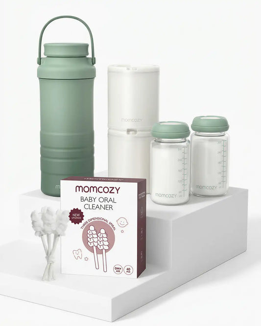 Feeding & Oral Care Bundle: Portable Breast Milk Cooler and Tongue Cleaner