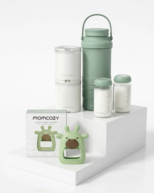 On-the-Go Baby Care Bundle: Portable Breast Milk Cooler and Teether Toys
