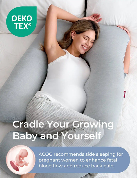 U Shaped Cooling Fabric Pregnancy Pillow