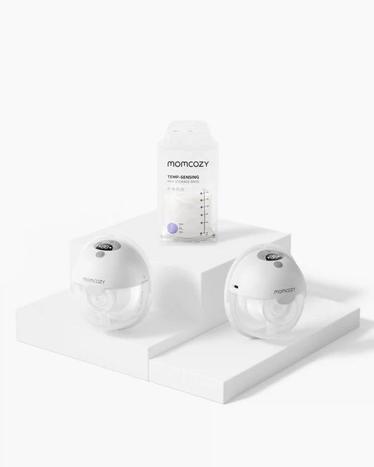 Momcozy Breast Pump M5 Smart + 120 Breastmilk Storage Bags