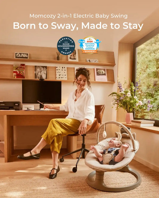 Momcozy 2-in-1 Electric Baby Swing
